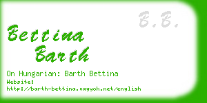 bettina barth business card